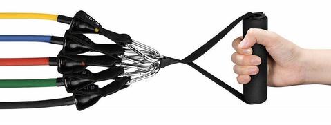 11 Pcs Fitness Resistance Bands Set - (IMPORTED)