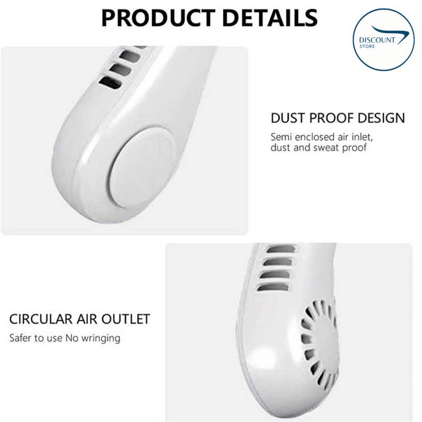 Portable Bladeless Hanging Neck Fan - (IMPORTED)
