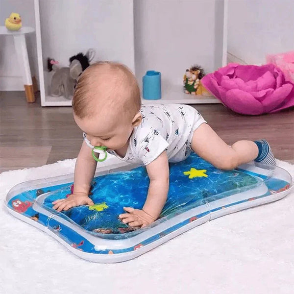 Premium Baby Inflatable Water Tummy Time Mat (Blue)